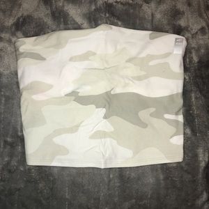 white camo tube top